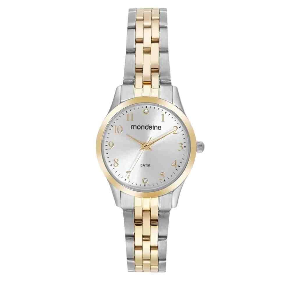 Relógio Mondaine Prata Dourado Feminino 32699Lpmvbe2