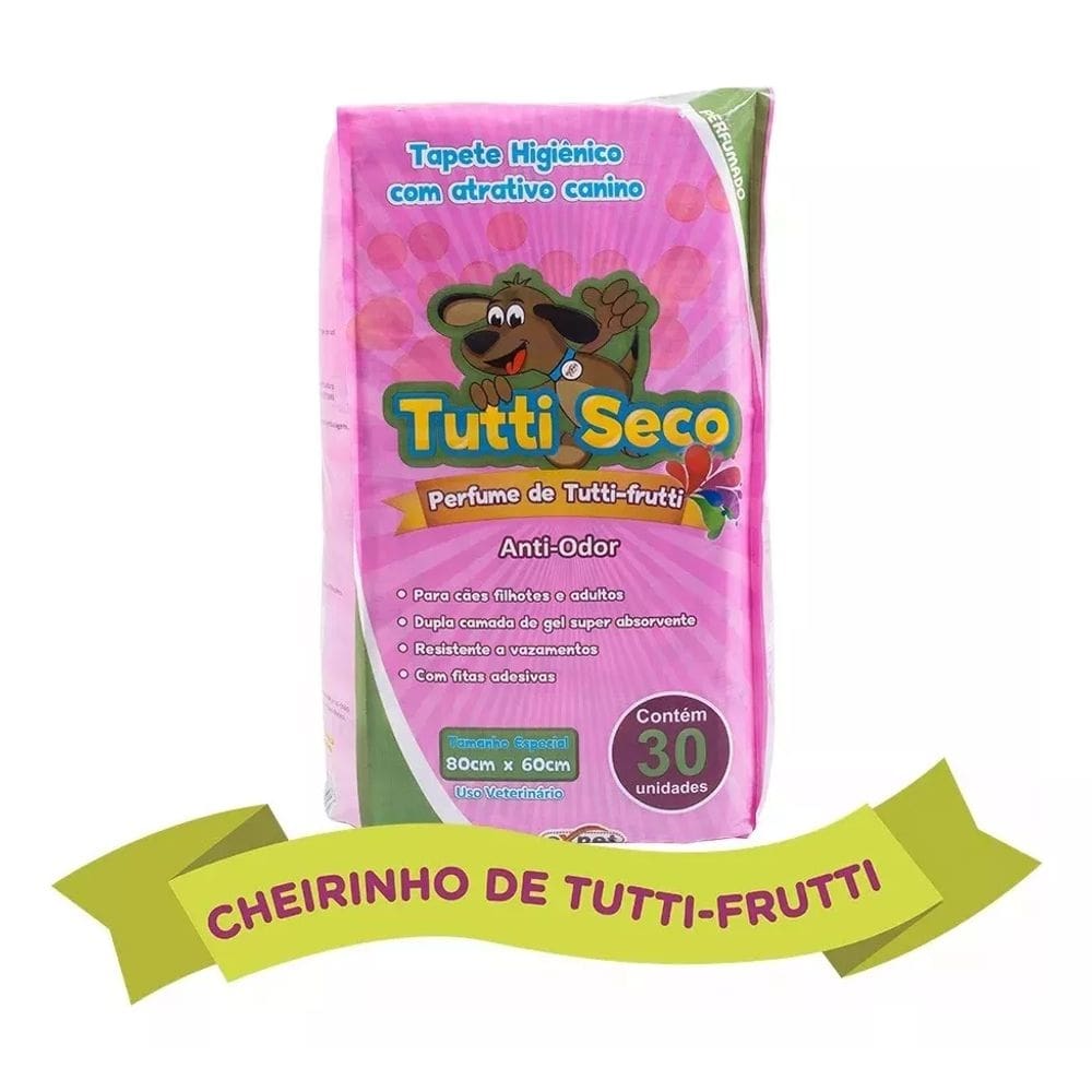 Tapete Higienico Pet Para Caes Tutti Seco 80x60 30unidades