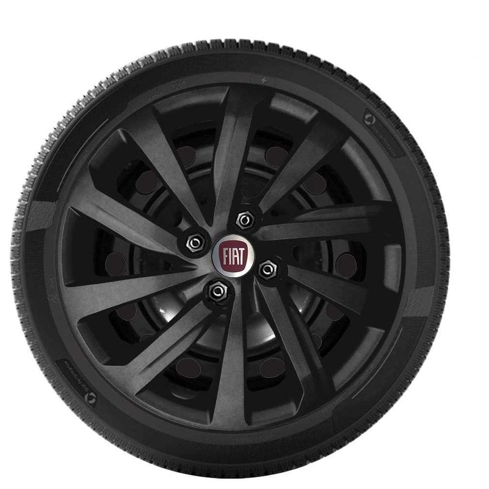 1x calota fiat nova strada 2021 aro 15 preto 167cp