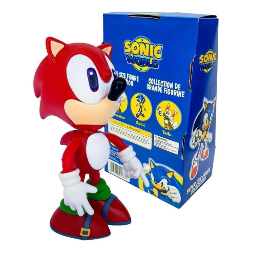 Boneco sonic vermelho knuckle grande 25cm