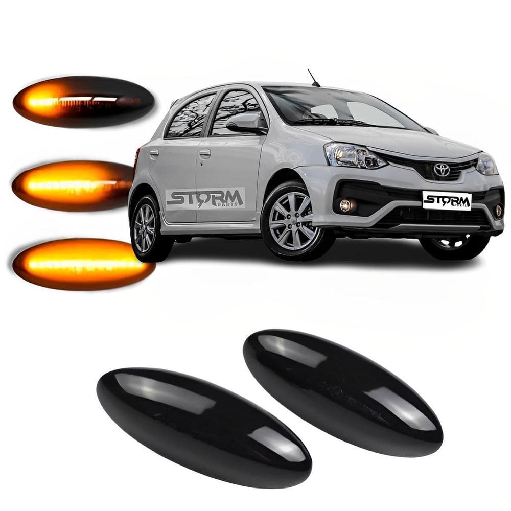 Pisca seta sequencial para toyota etios sedan par dinâmica
