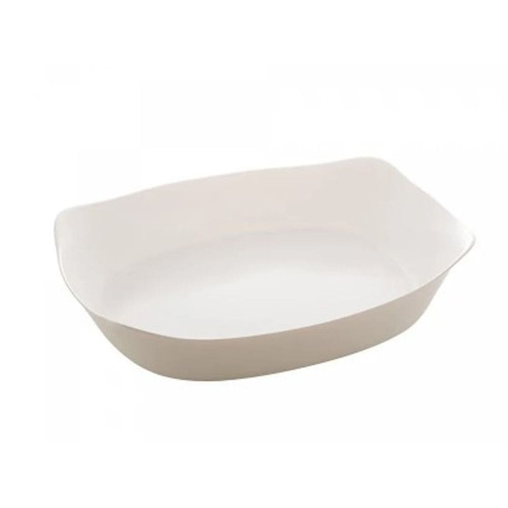 Refratário de Vidro Opalino Carine White 34cm x 25cm x 7,5cm - Lyor