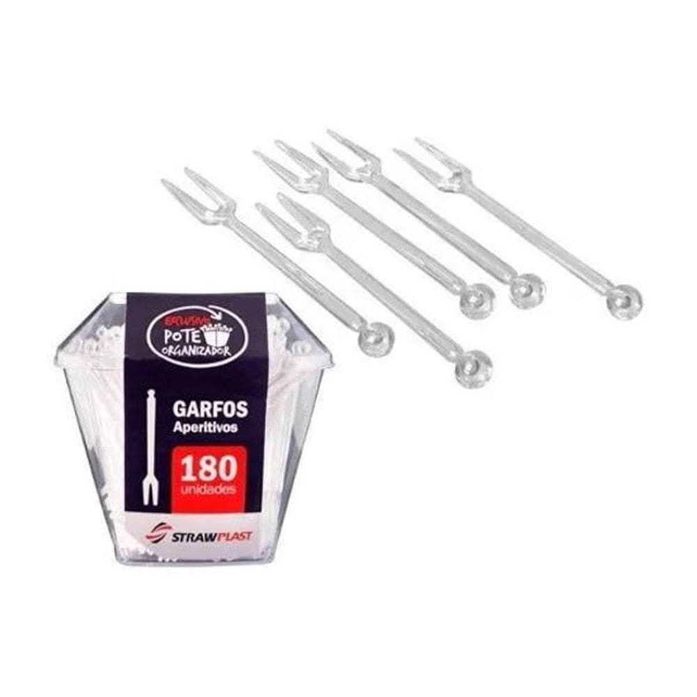 Garfo aperitivo cristal - 3.600 und - strawplast