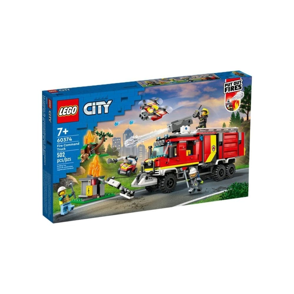 Lego City Caminhão De Comando Dos Bombeiros 60374