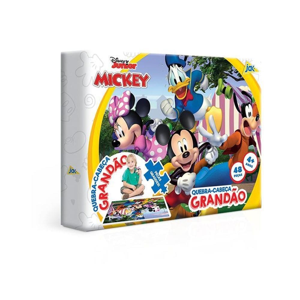 Quebra Cabeça Mickey Grandão 48 Peças Toyster