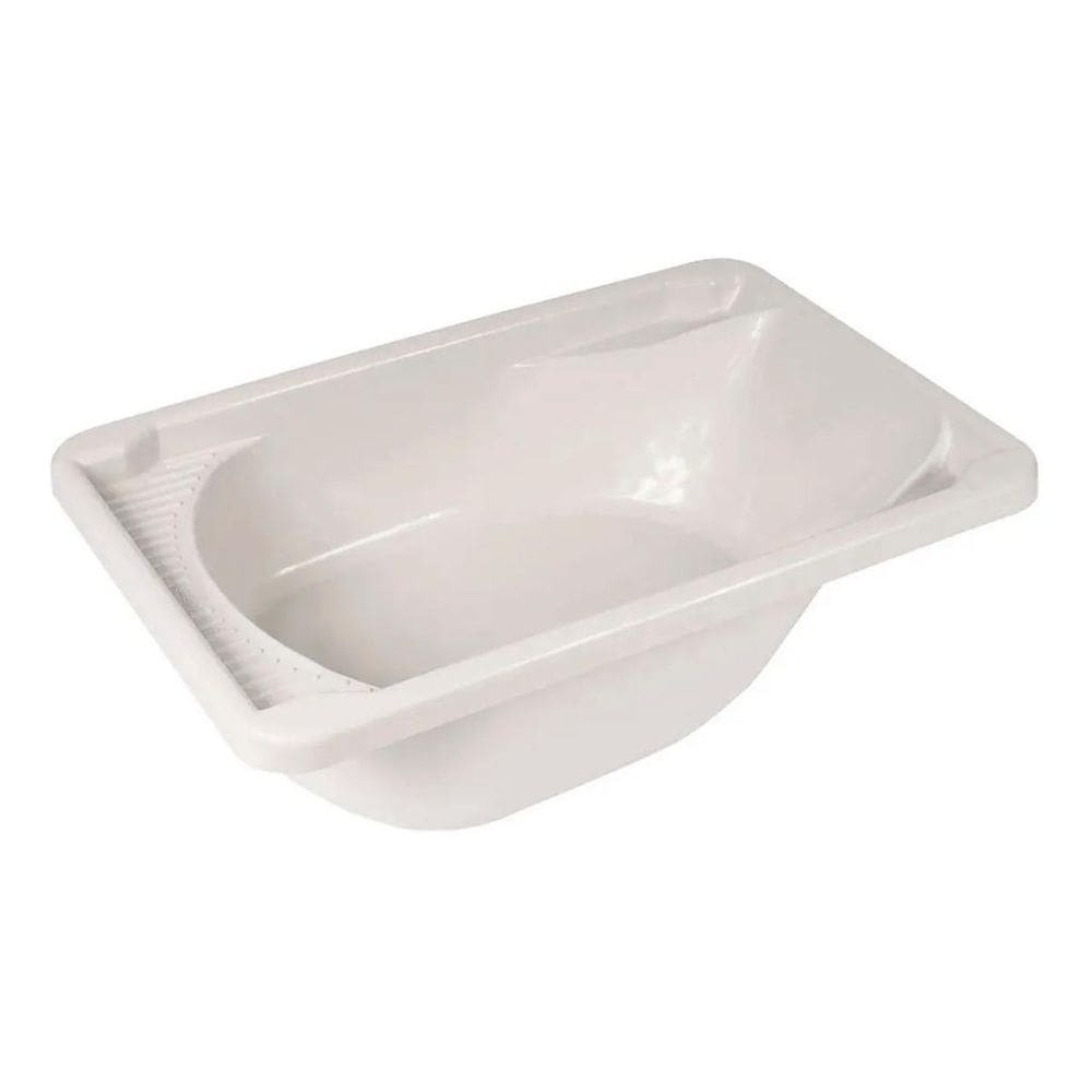 Banheira Tanque Branco Para Bebê Até 15Kg De 34 Litros Styll