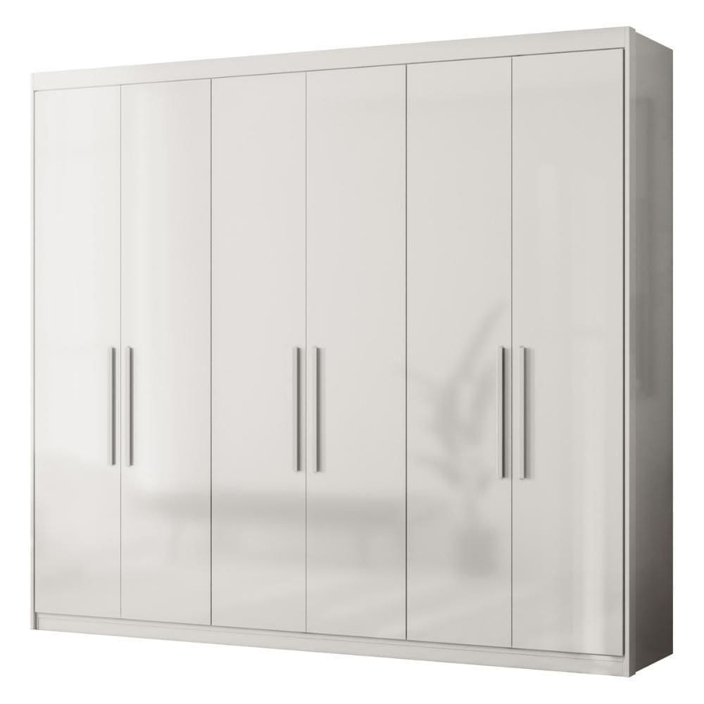 Guarda-roupas Casal 6 Portas E 4 Gavetas Multimóveis Cr35235 Branco Branco