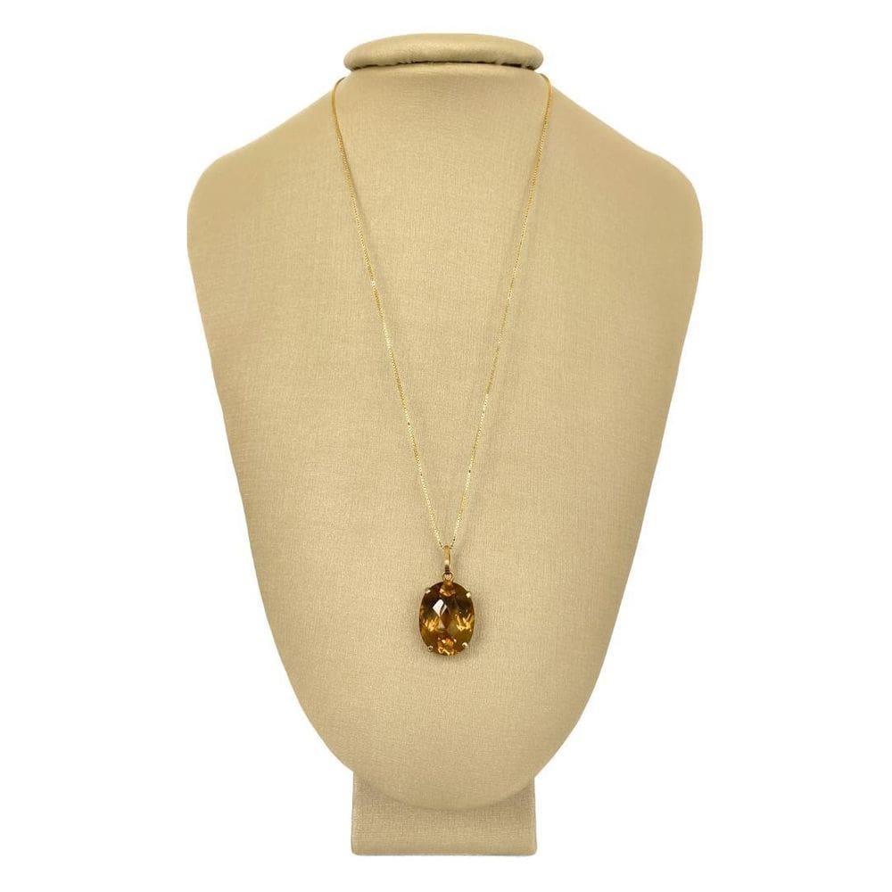 Colar em ouro 18k citrino - ponte vecchio joias