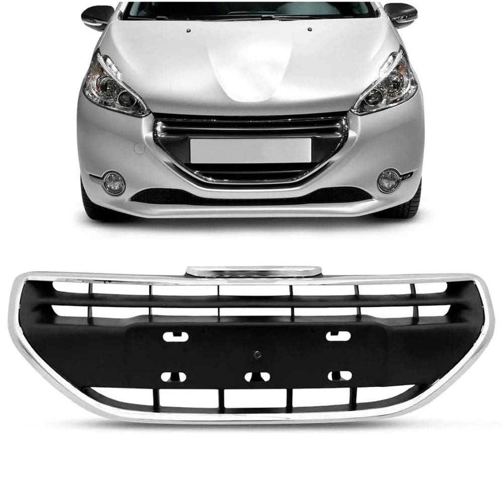 Grade radiador peugeot 208 2013 2014 2015 2016 friso cromado