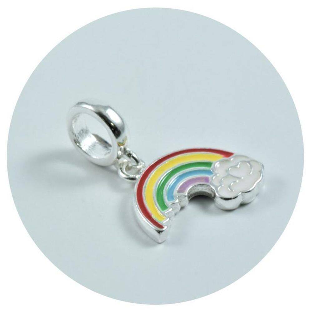 Berloque prata 925 multicolorido arco-íris - ponte vecchio