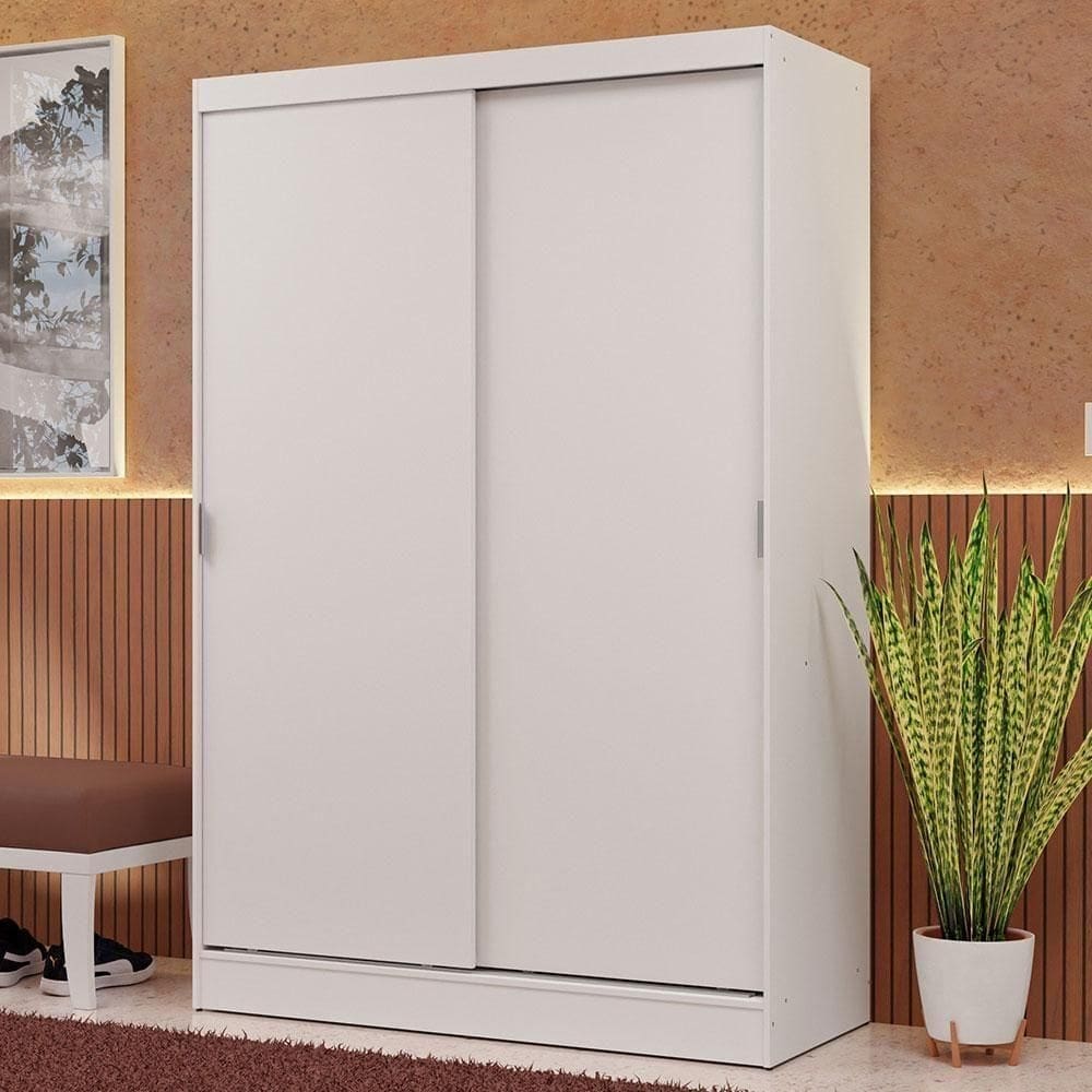 Guarda-roupa 2 Portas De Correr Branco Max Madesa Branco