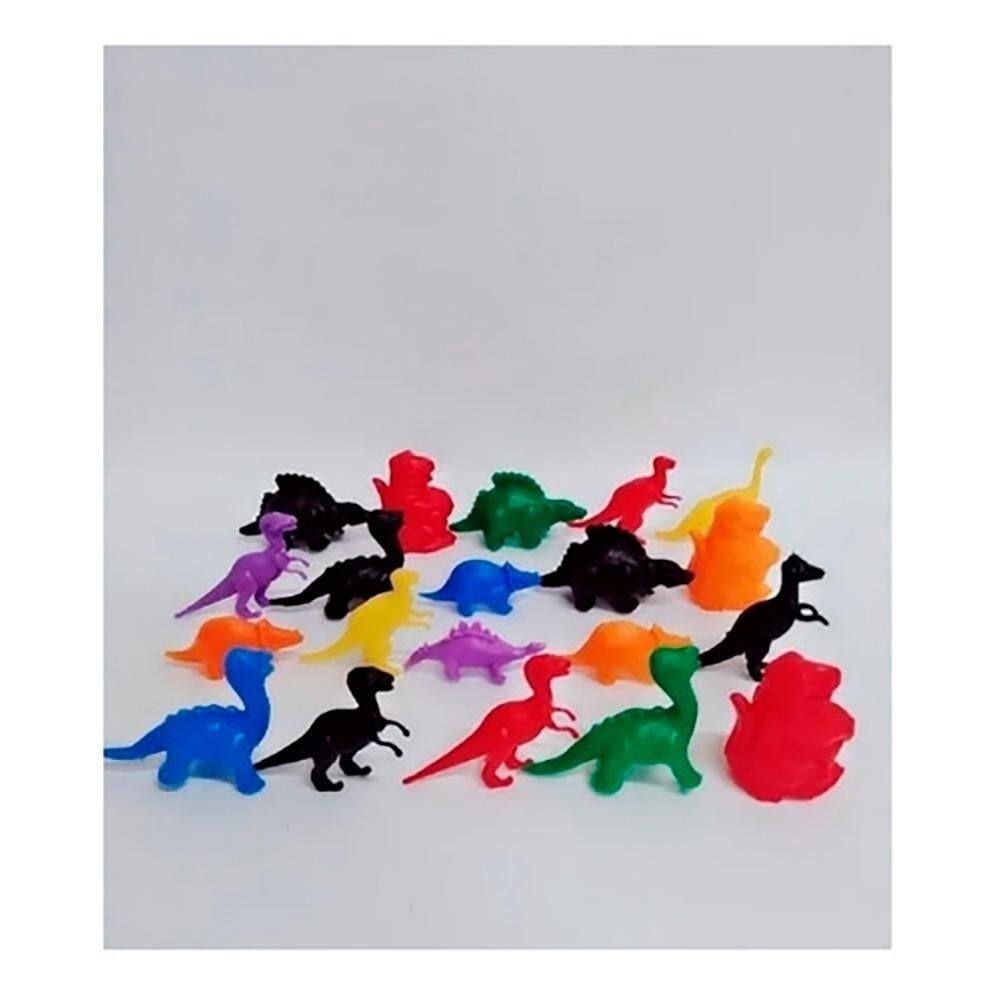 Kit 20 dinossauro colorido plástico mini brinquedo festa-top
