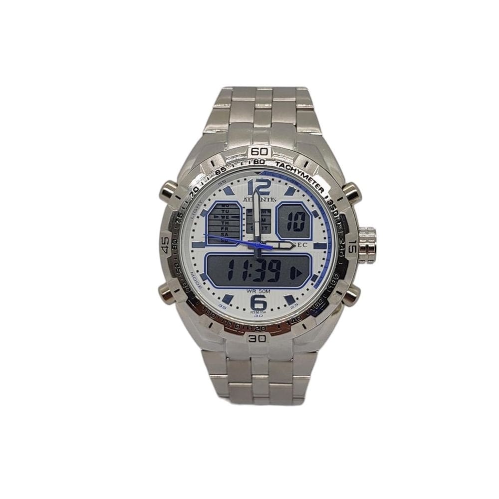 Relógio Atlantis Anadigi Com Luz Masculino Resistente À Água