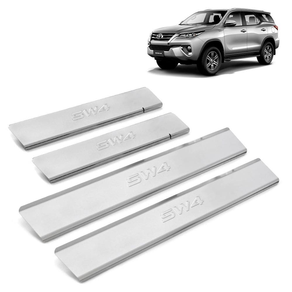 Soleira aço inox 4 porta brasikar hilux sw4 2017