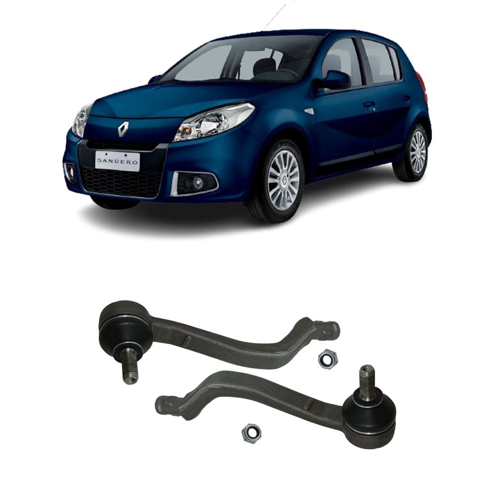 Par braço terminal de direção renault sandero 2007 a 2013