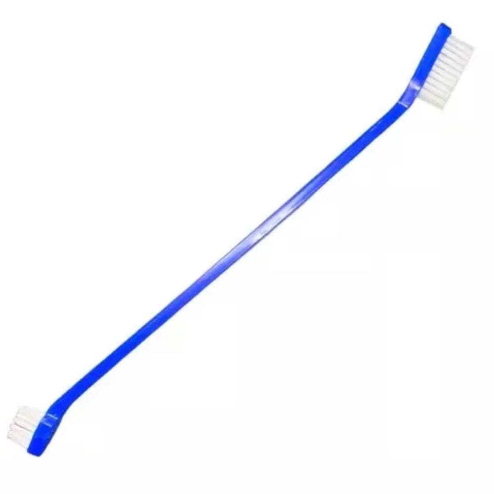 Escova de Dente Pet Dupla Cães e Gatos Azul Western