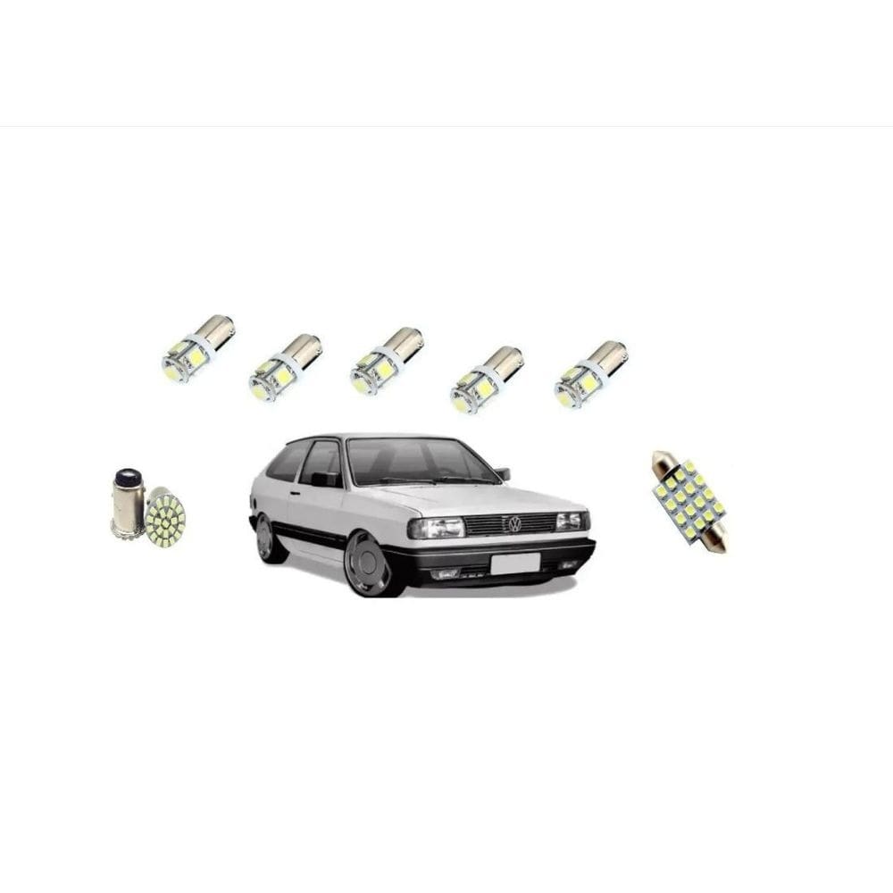 Kit lâmpada led automotiva p o gol, parati, voyage quadrado