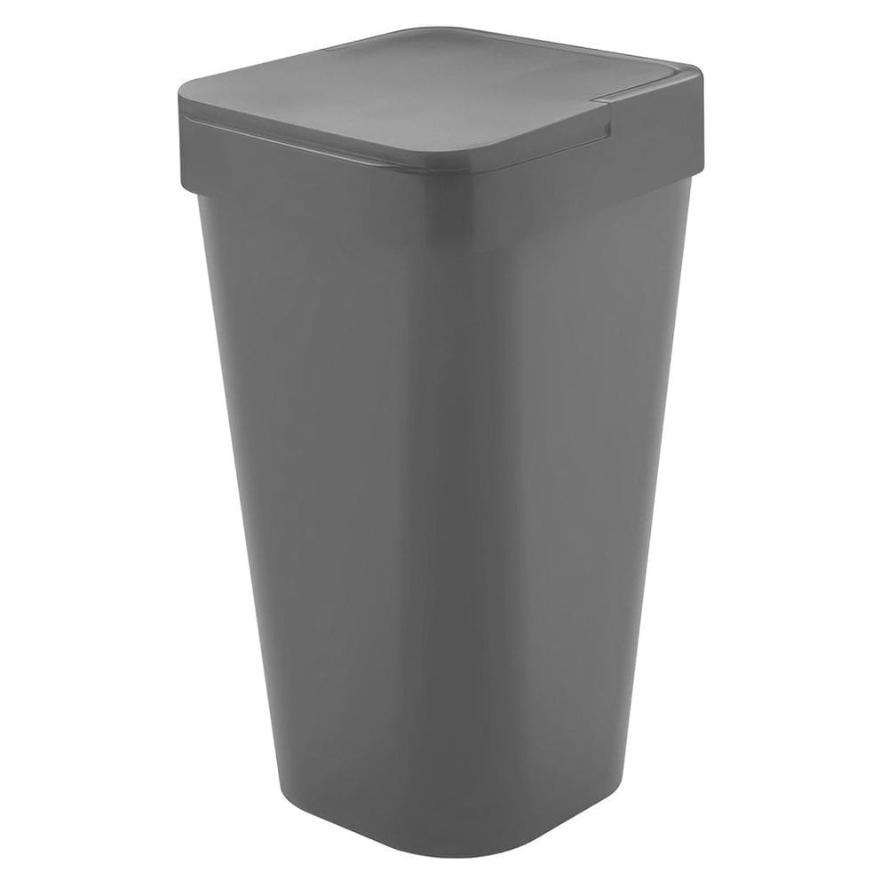 Lixeira Izzy 15 Litros Cesto de Lixo Para Banheiro Cozinha Escritório Cinza Escuro - LX315CHF Ou