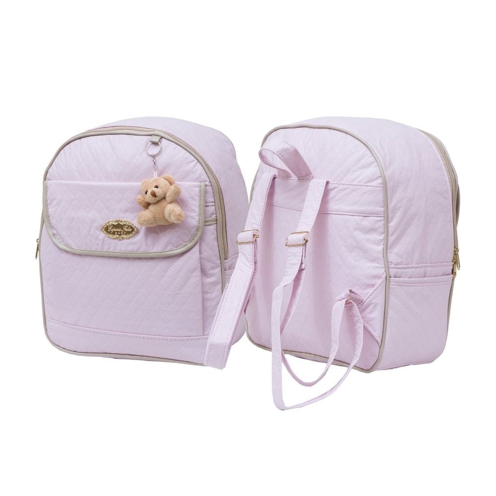 Mochila bebê maternidade mommy rosa