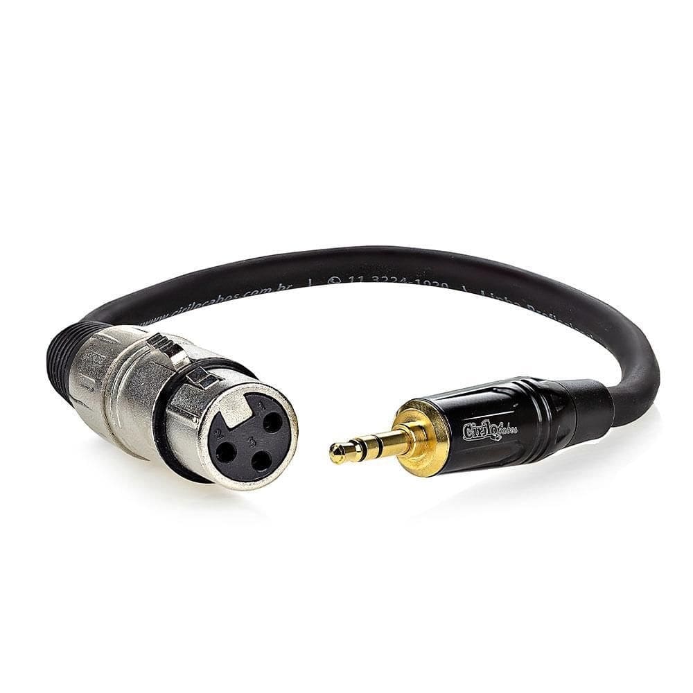 Cabo xlr para p2 áudio profissional estereo - 2 mt