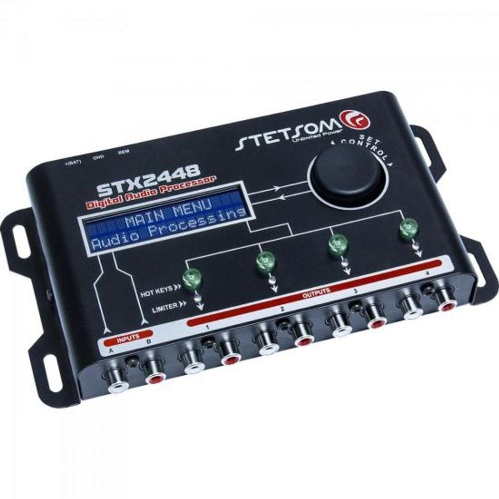Processador de Audio com 2 Entradas 4 Saidas STX2448 Stetsom