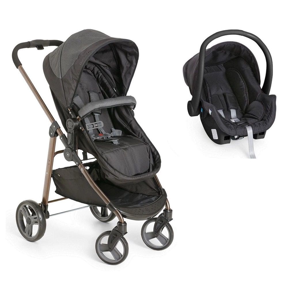 Carrinho de Bebê Moisés Olympus Black com Bebê Conforto - Galzerano