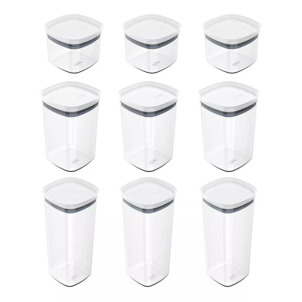 Kit 9 Potes Herméticos Porta Alimentos Mantimentos Com Tampa
