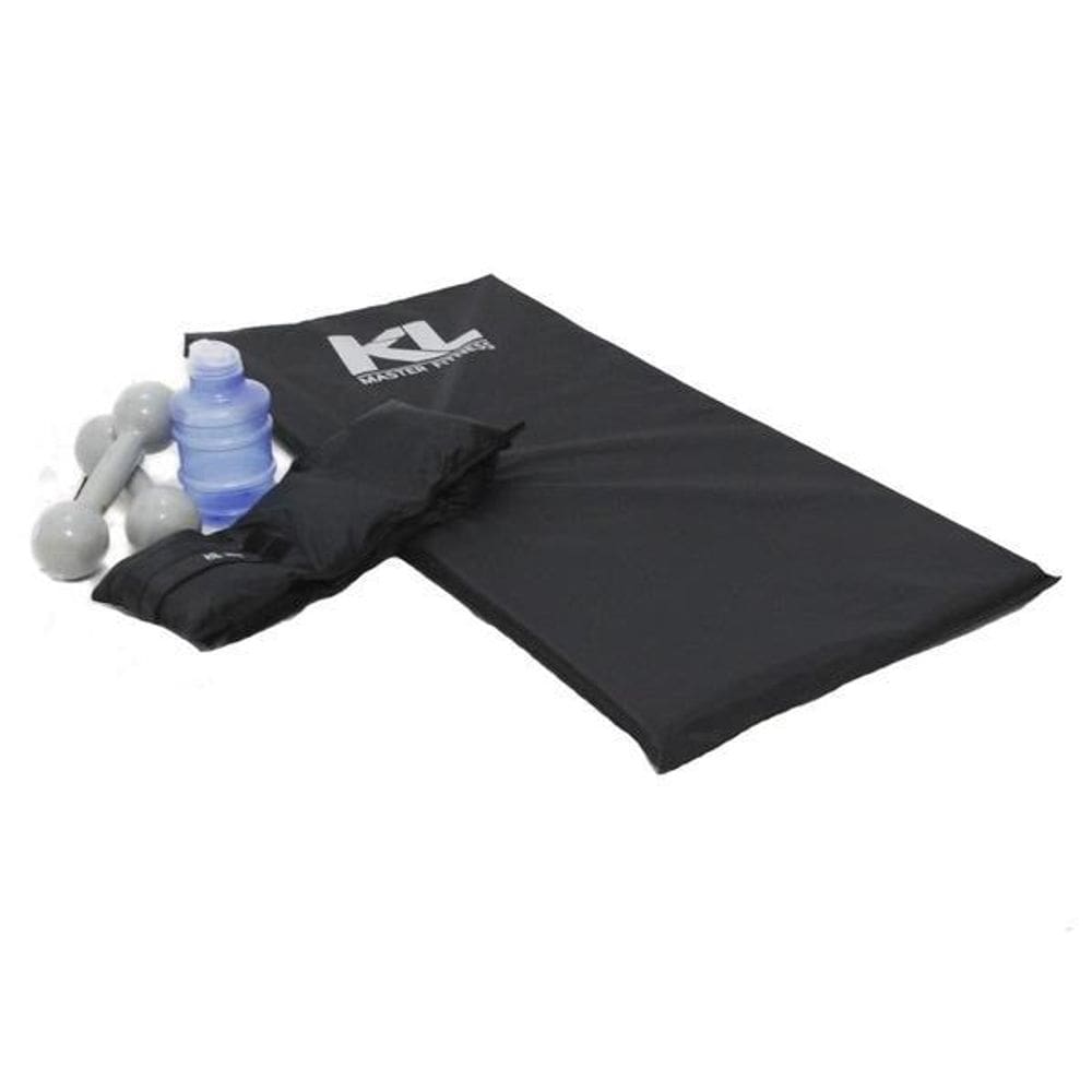 Kit ginástica em casa colchonete tornozeleira halteres