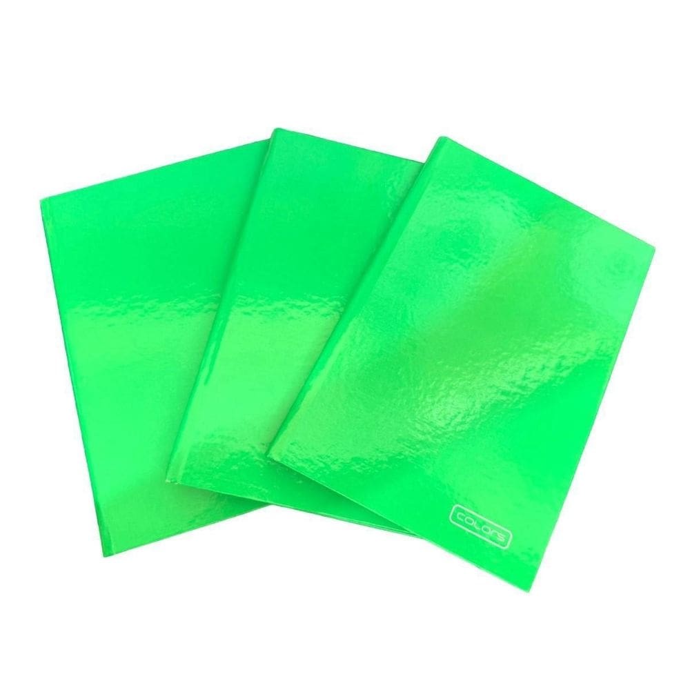 Caderno brochura grande capa dura 96 folhas 20x27cm -kit 2un