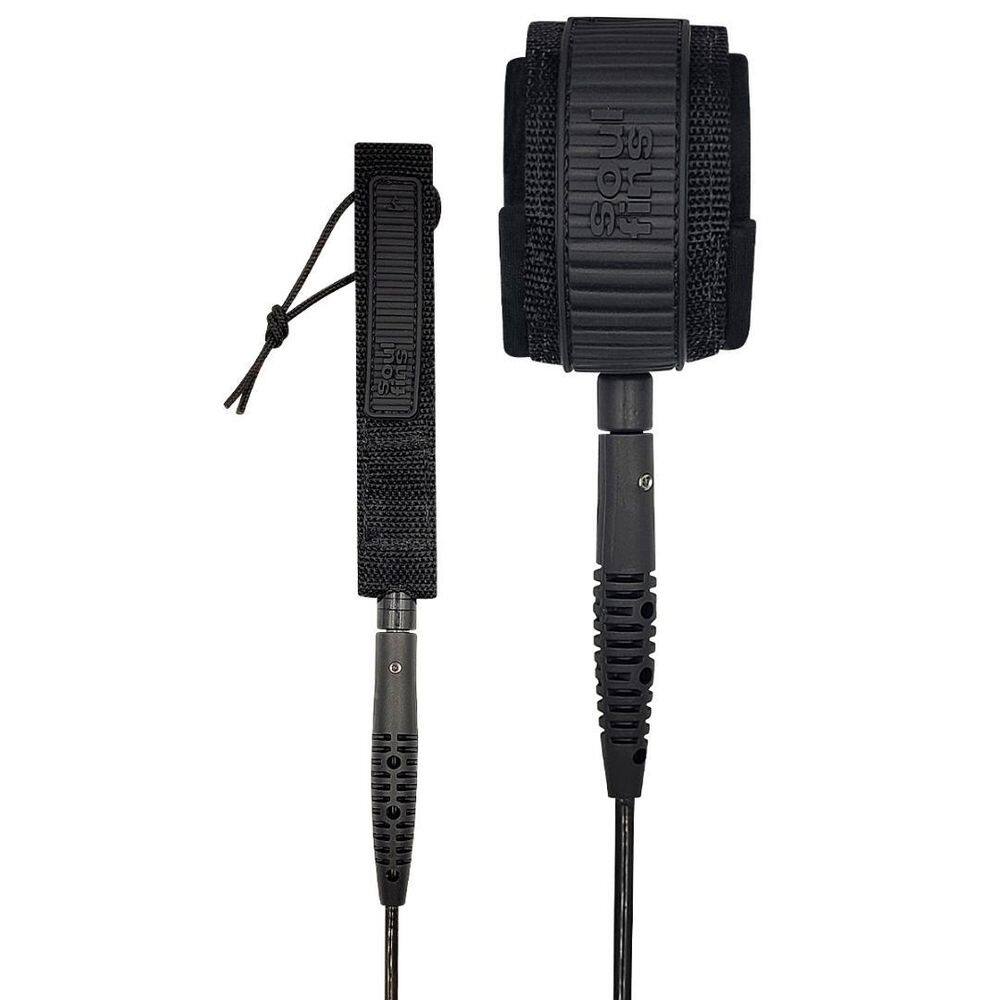 Leash big wave soulfins 7`/7mm preto - duplo girador