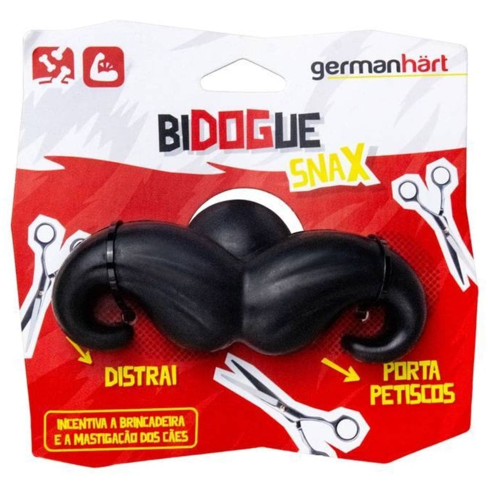 Brinquedo BiDOGue Snax Germanhart Bigode Recheavel Dispense de Ração e Petiscos Para Cães