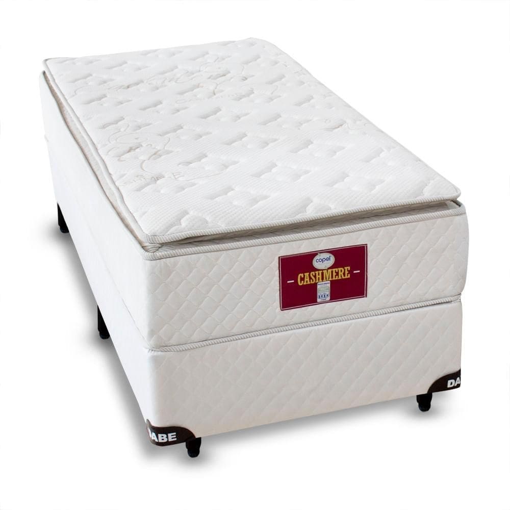 Cama Box com Colchão Cashmere - Molas Ensacadas - 96x203