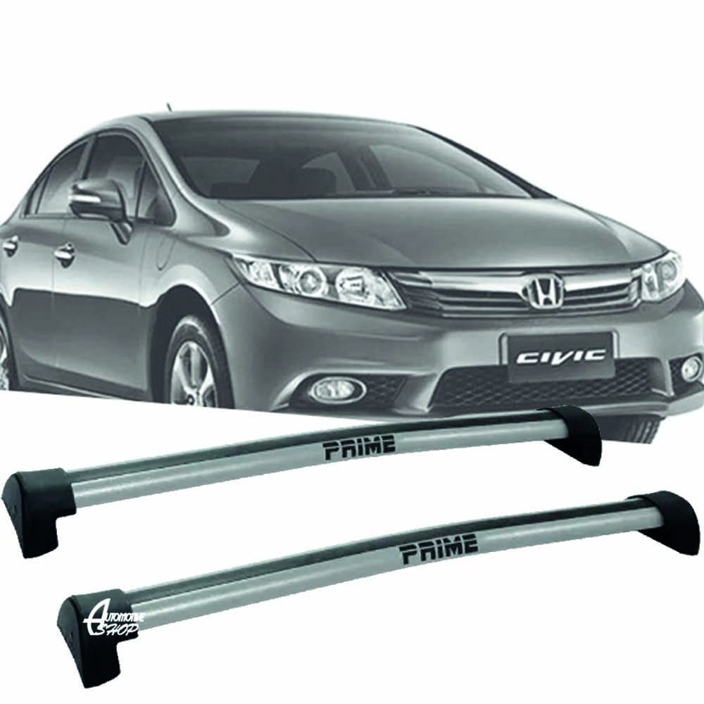 Rack Teto Aluminio Prime Honda Civic G9 12/16 Prata PR041