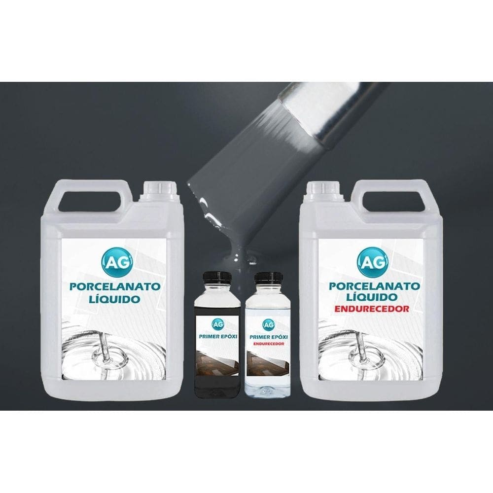 Kit porcelanato líquido cinza antract ag ral5016 por m