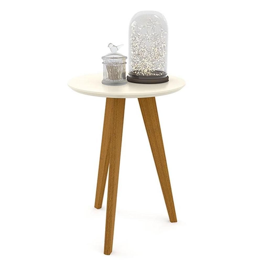 Mesa Lateral Liv Off White Eco Wood - Matic
