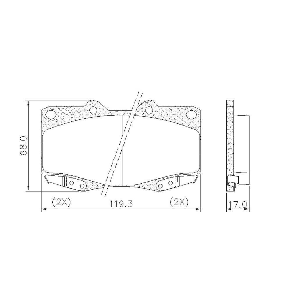 Pastilha De Freio Lonaflex Hilux - P-527