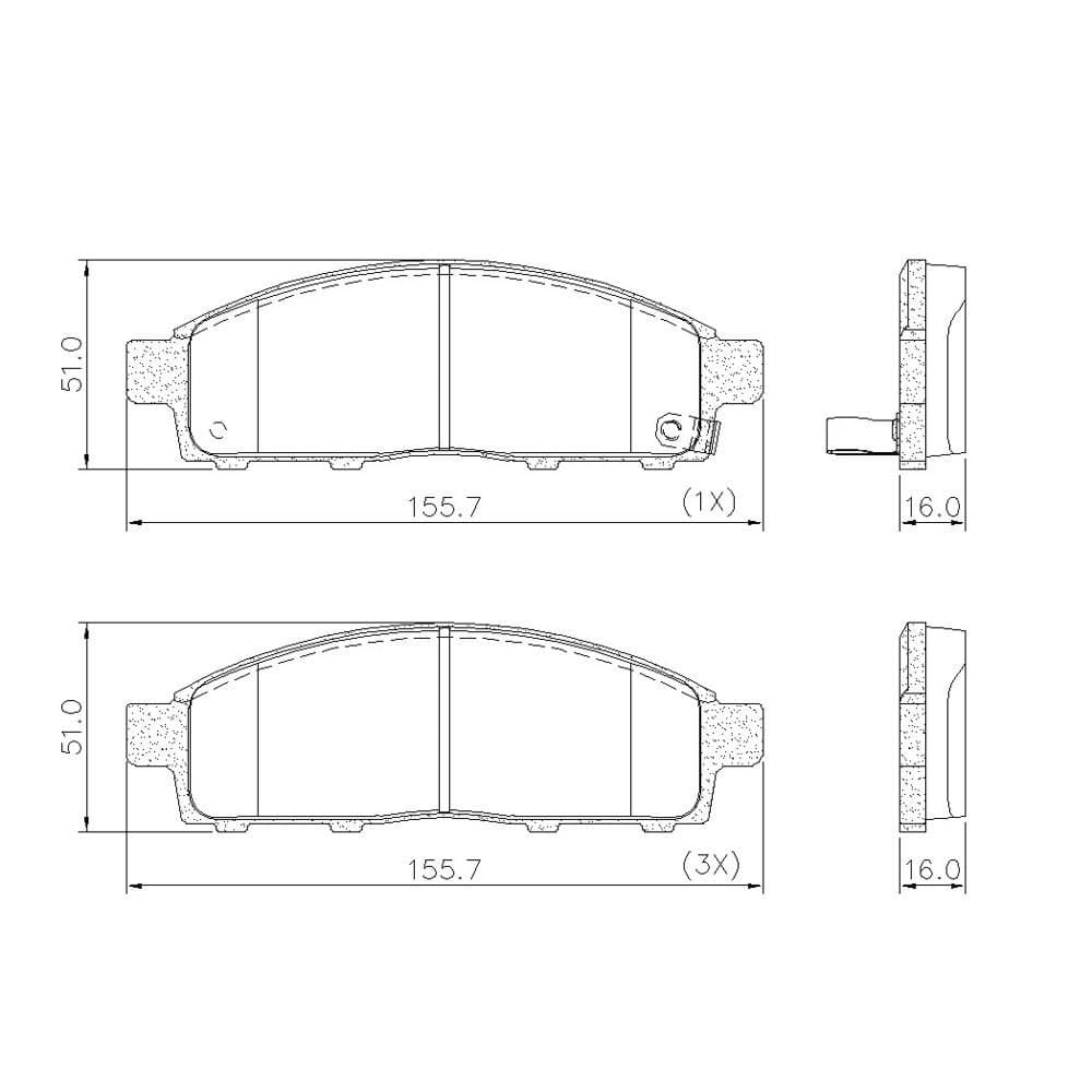 Pastilha De Freio Lonaflex L200/Pajero - P-771