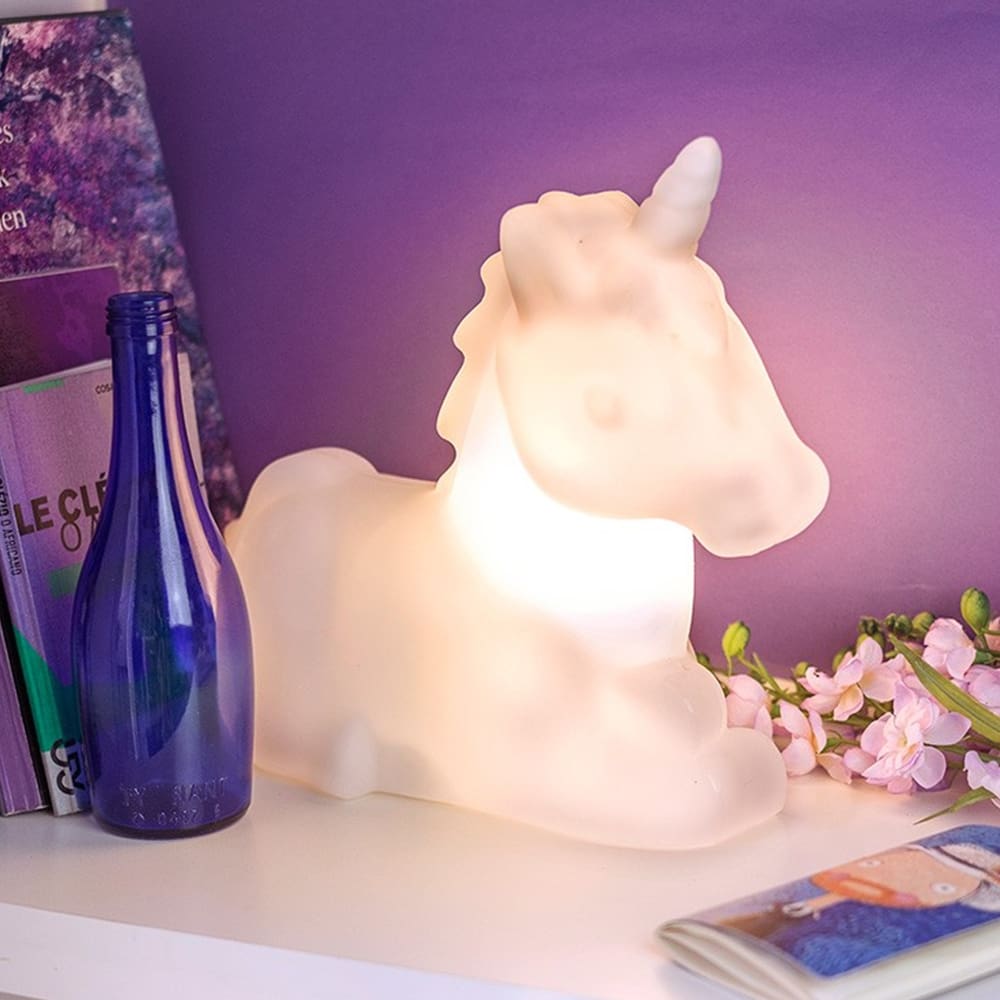 Luminária Abajur de Led Unicórnio Bivolt