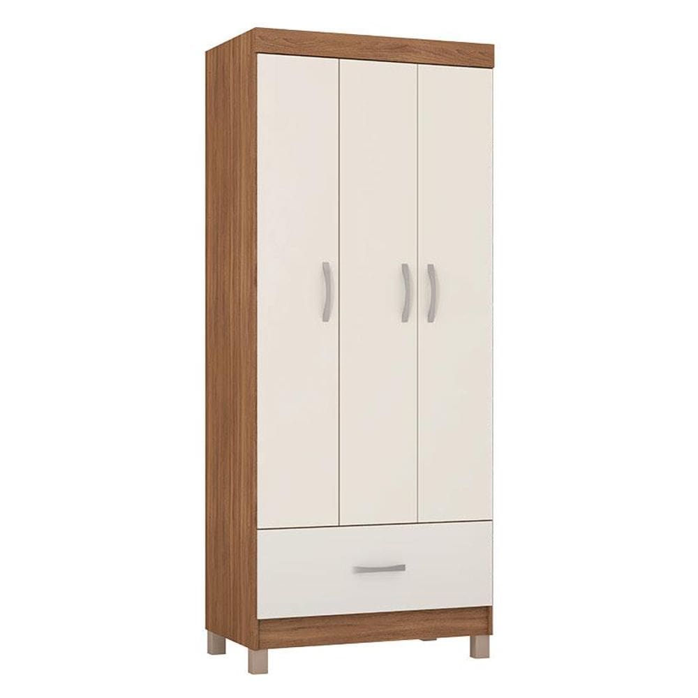 Guarda Roupa Solteiro Prince Amêndola Touch Off White – Demóbile