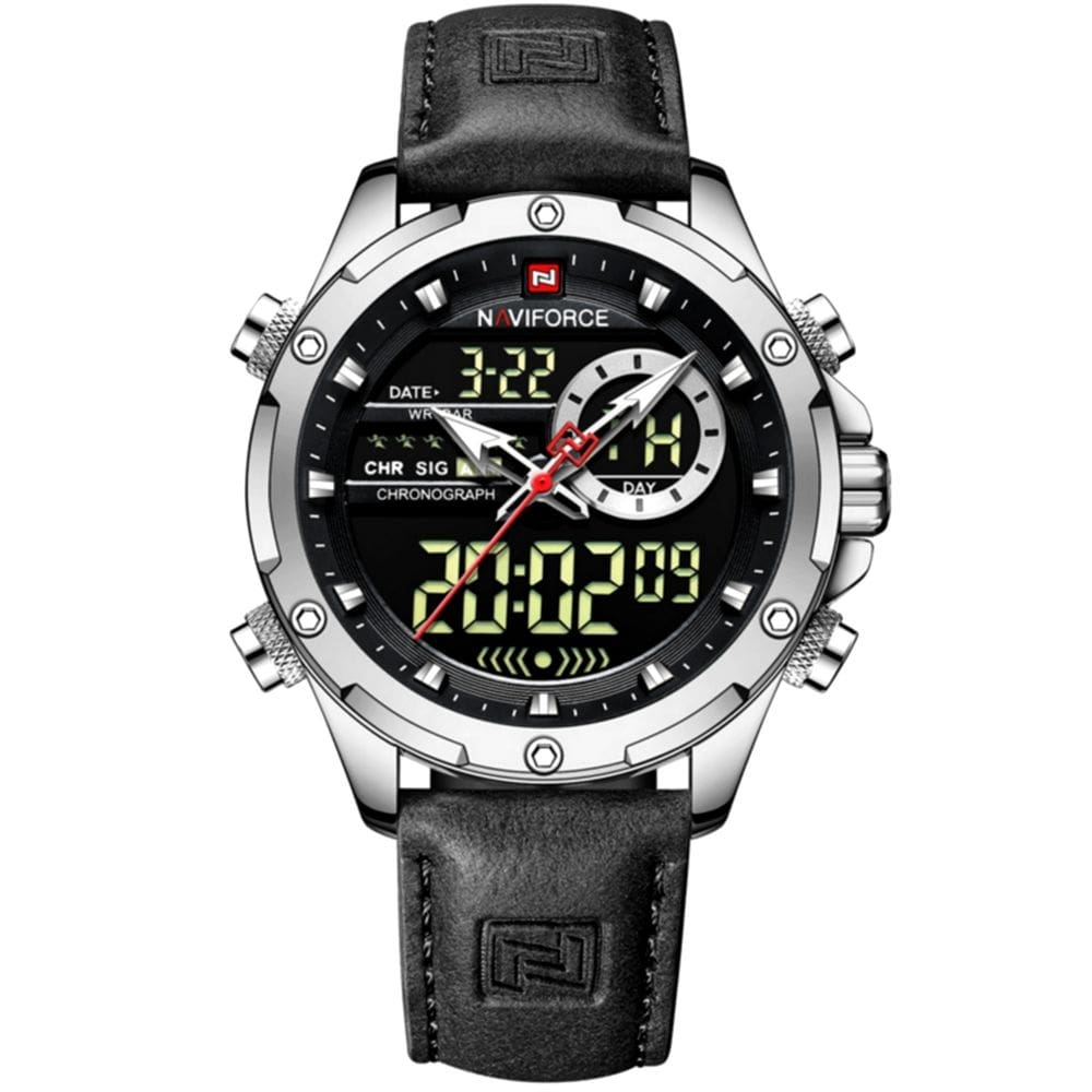 Relógio de Pulso Masculino Design Esportivo Casual de Quartzo Impermeável