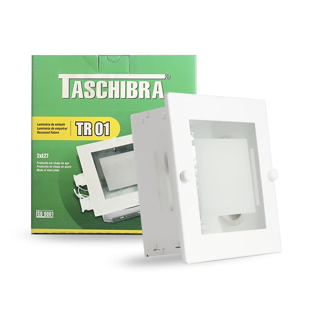 Luminária Spot de Embutir Taschibra TR01 2xE27 Branca Bivolt