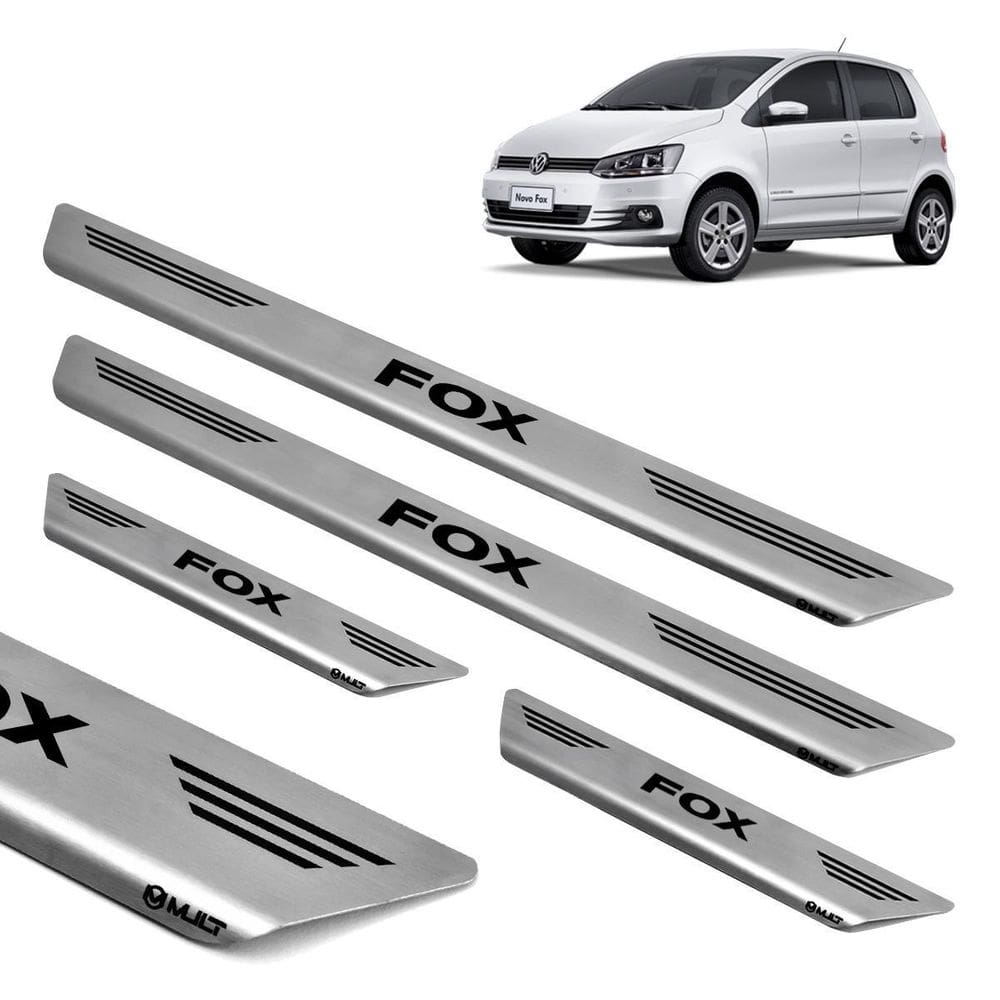 Soleira aço inox escovado porta mult fox 2006-2022