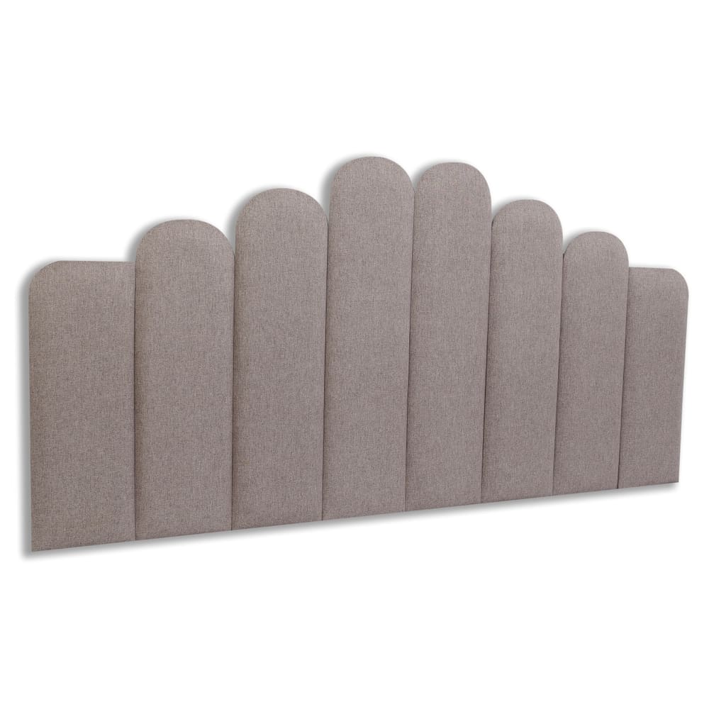 Cabeceira Queen Estofada  Kit 8 Placas  Concha - Linho Castor