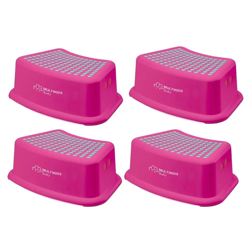 Kit 4 degrau step infantil antiderrapante banquinho formato
