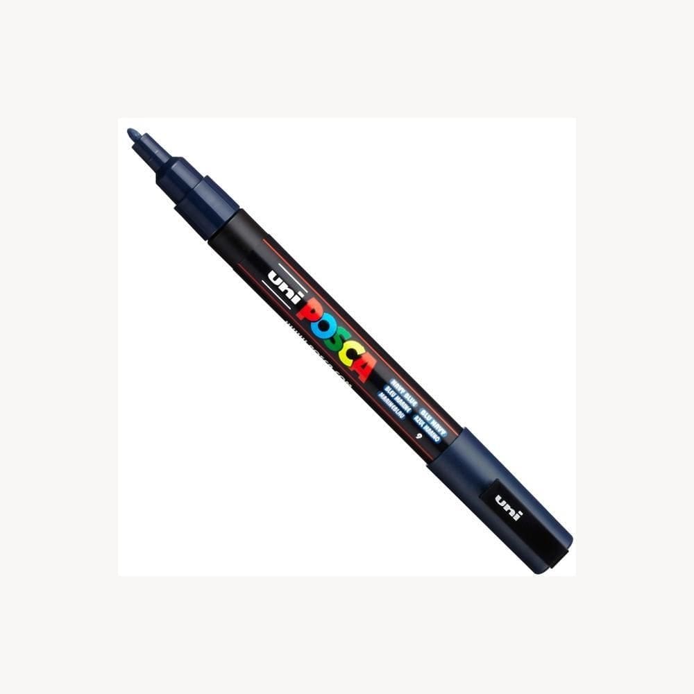 Caneta posca uni-ball pc-3m 0.9-1.3mm azul marinho