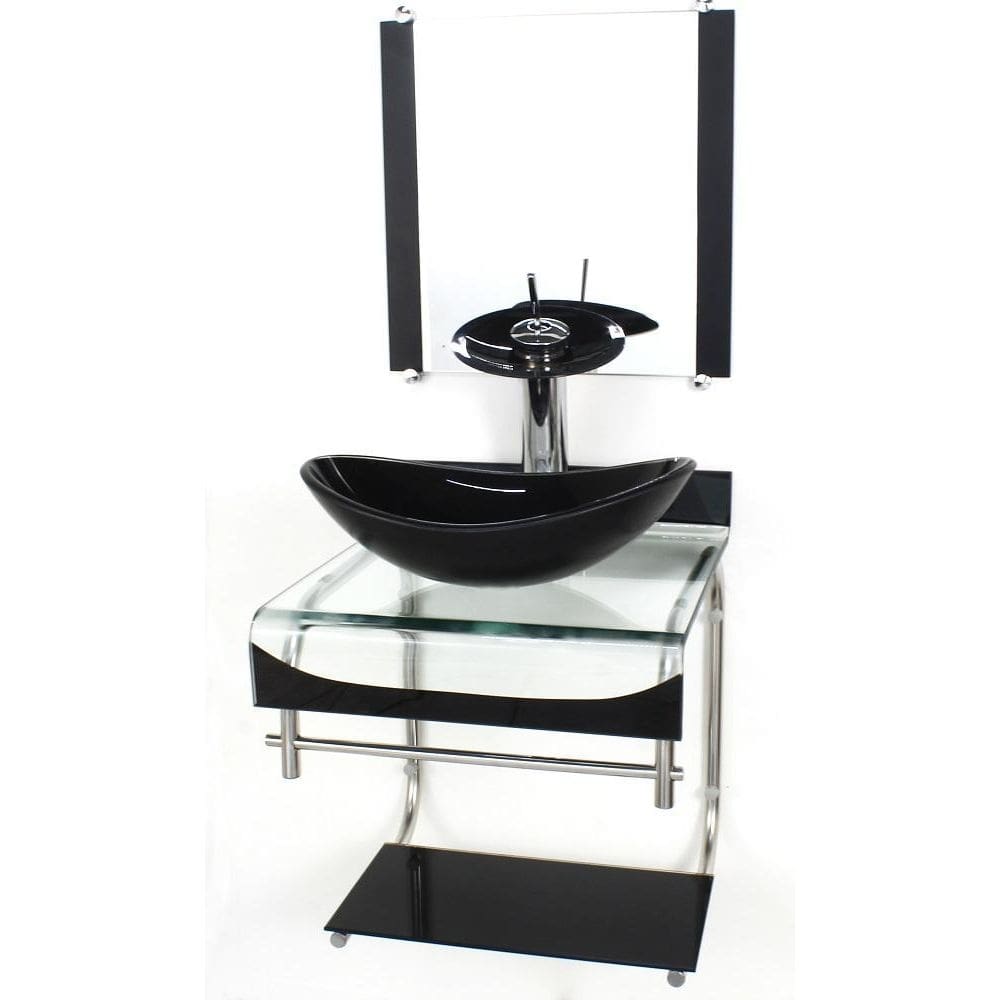 Gabinete vidro 40cm banheiro curvado duplo inox cuba oval