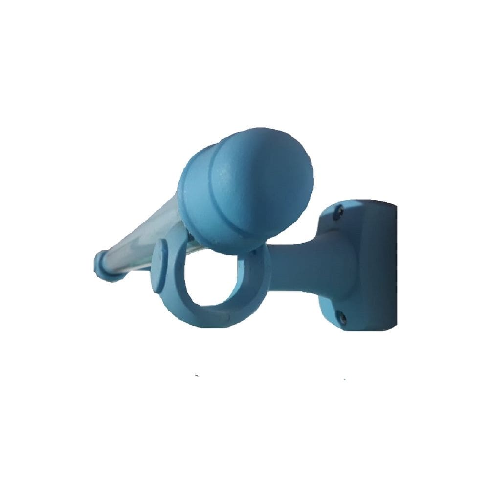 Kit varão 2,00 metros para cortina 28mm azul bebê