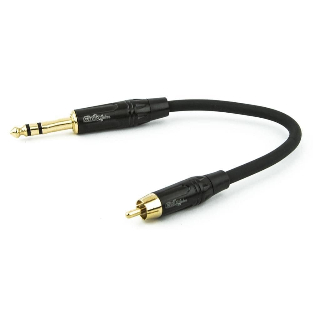 Cabo adaptador rca para p10 profissional estereo - 50 cm