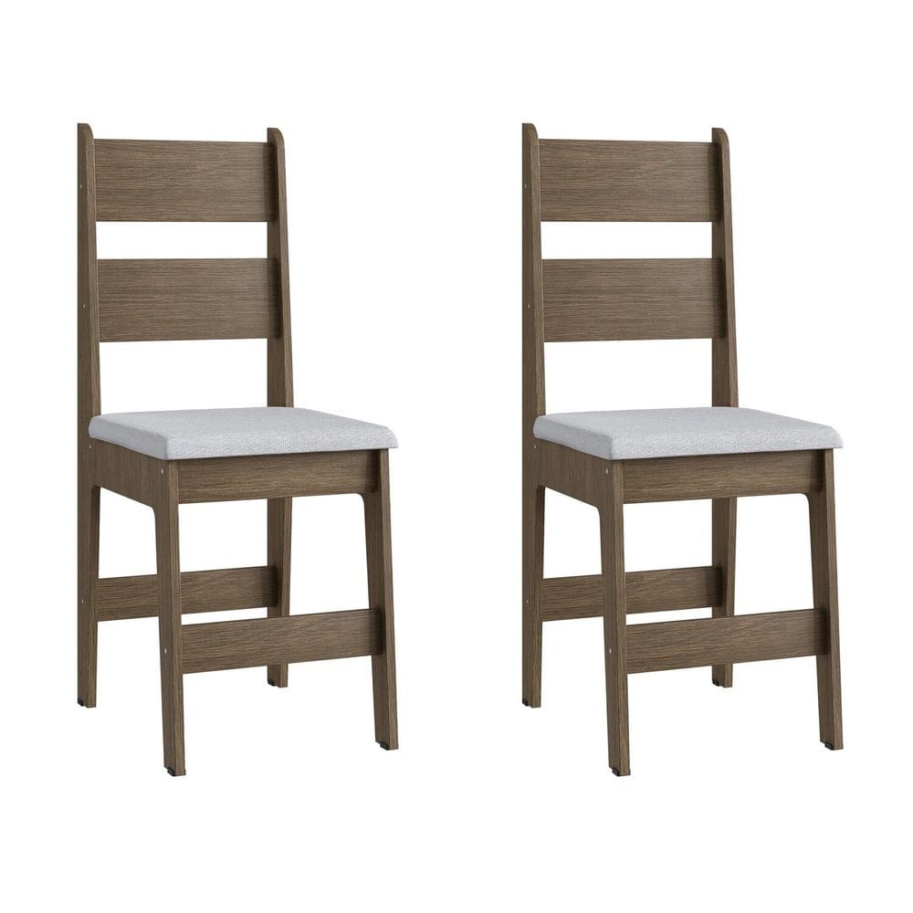 Duas Cadeiras para Sala de Jantar Mdf Milano Ameixa Negra