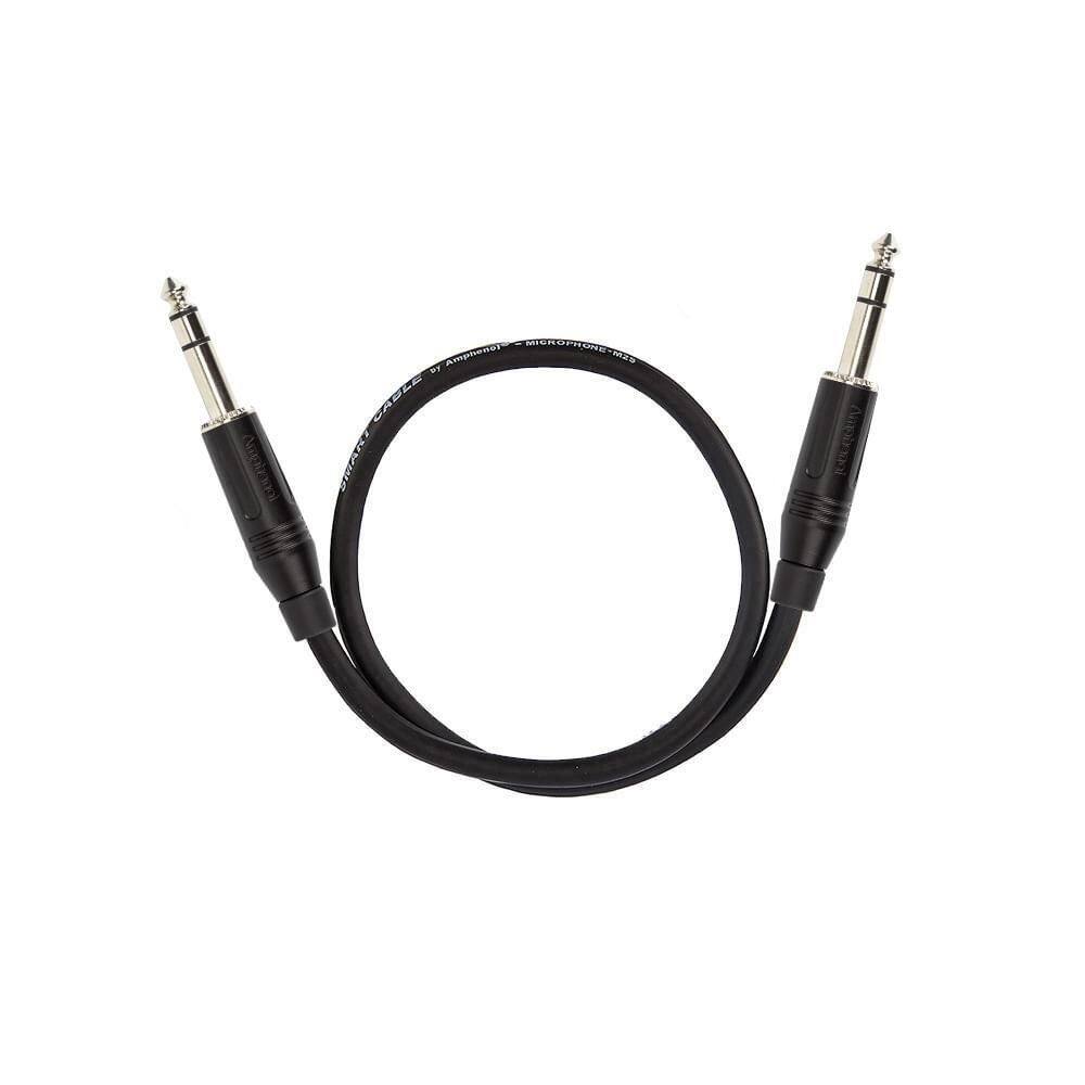Cabo p10xp10 black acpm-gb estéreo amphenol 50 centímetros